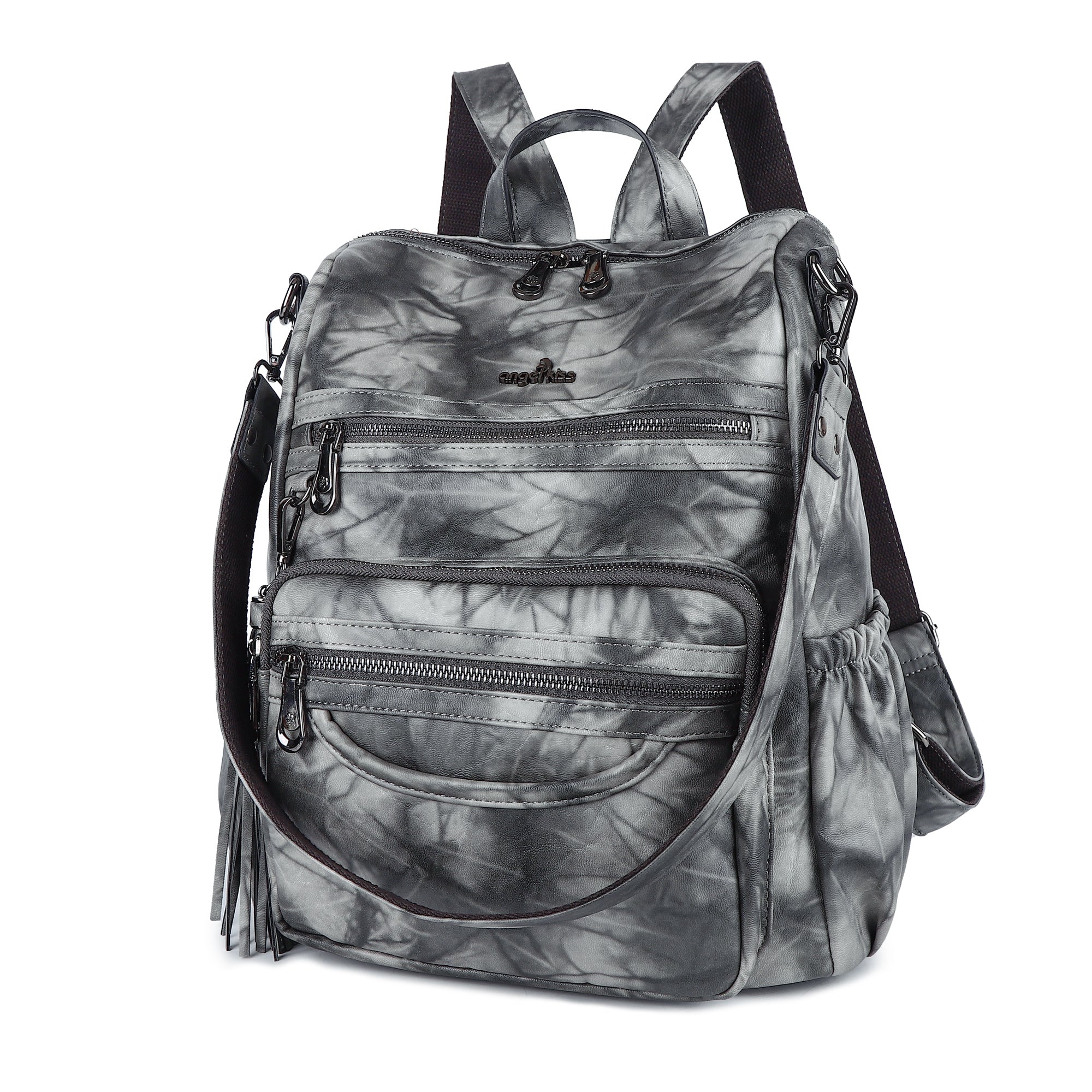 backpack purse pu leather Wash Water PU Leather Plaid Document Hobo Backpacks