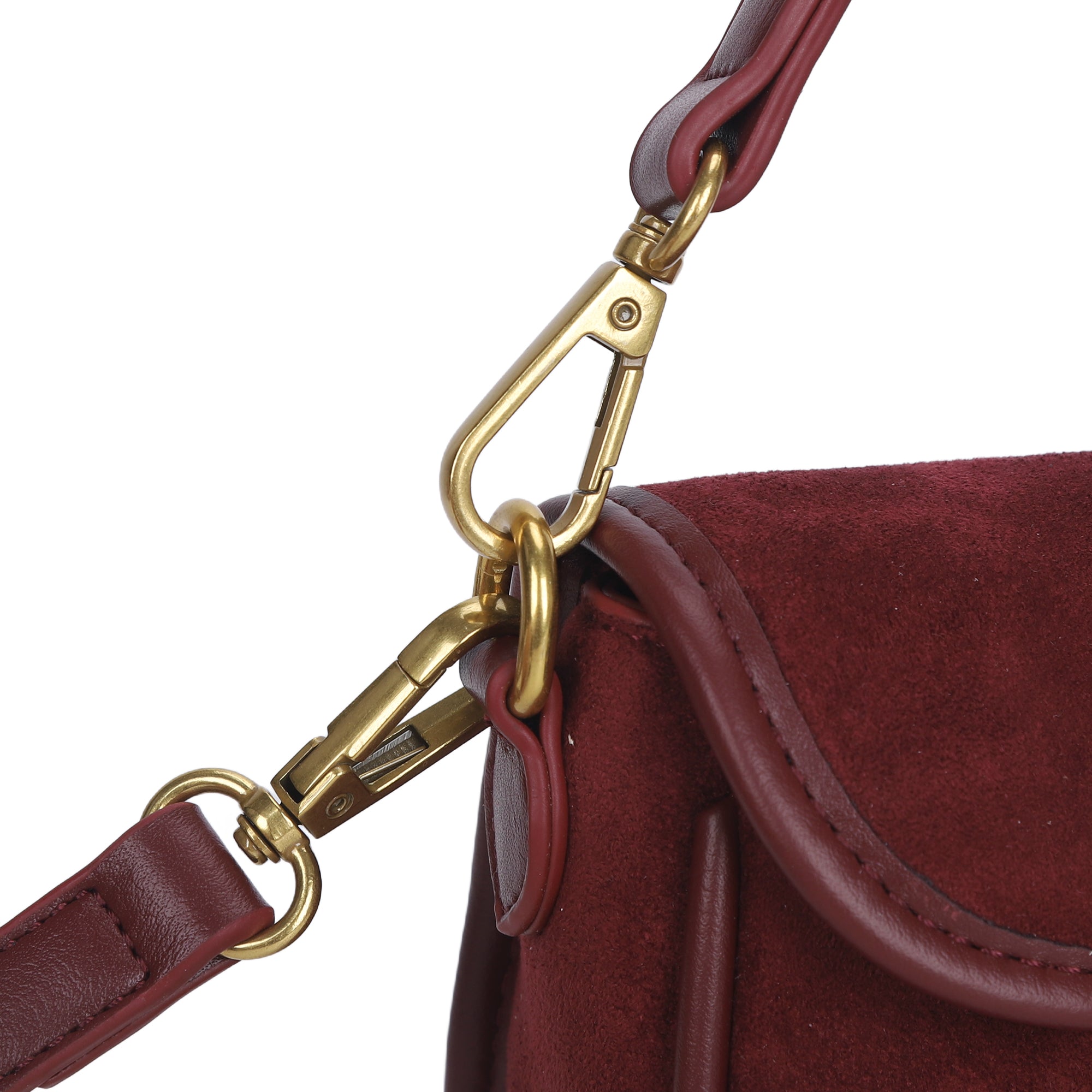 Suede Burgundy handbag/crossbody bag