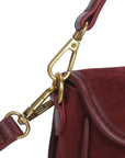 Suede Burgundy handbag/crossbody bag