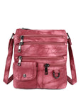 Women's tie-dye vintage pu leather crossbody bag