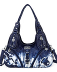 Tie-Dye Shoulder Bag Large Hobo Bag