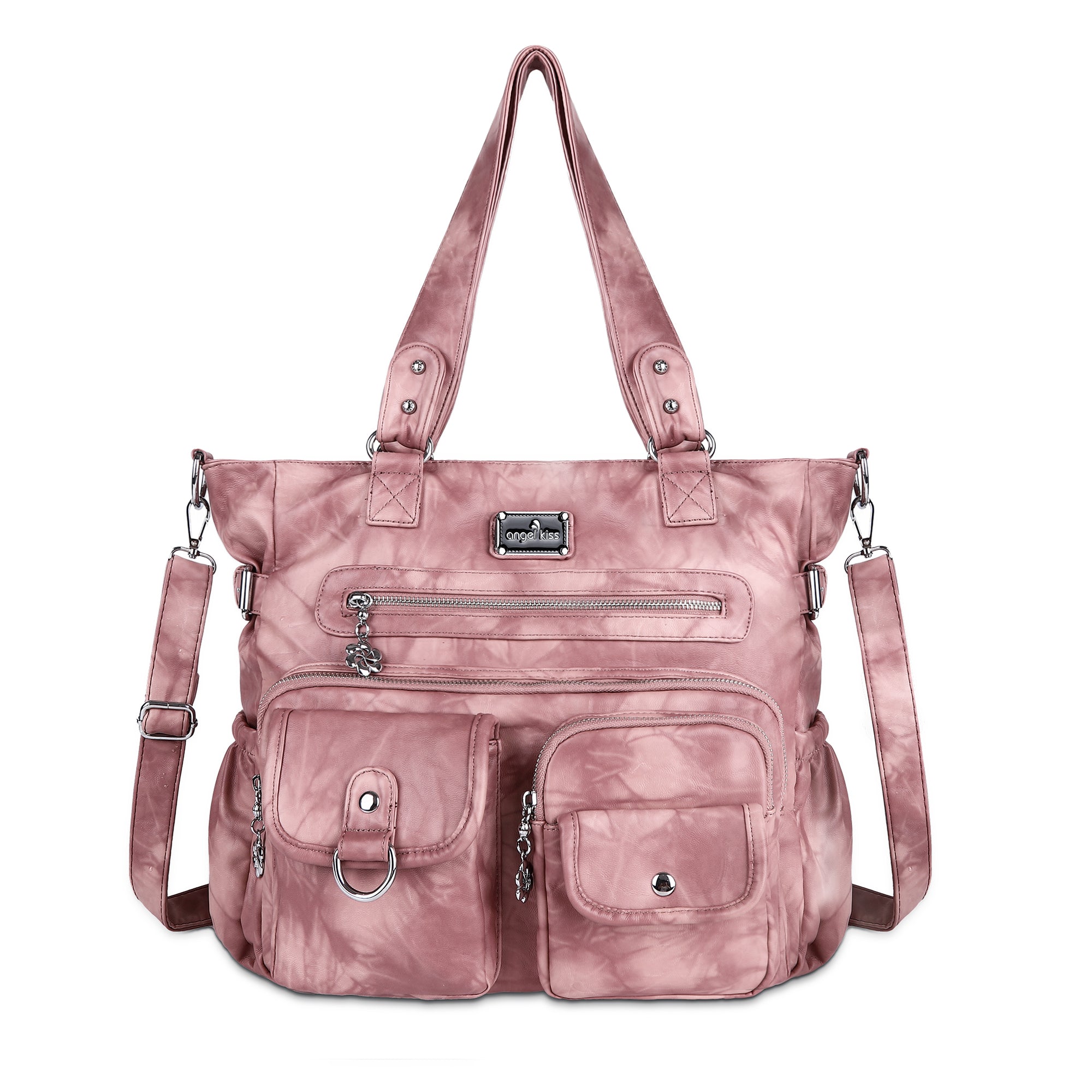 Large Muti-Pocket Women Tie-Dye Hobo Shoulder Bag - Angel Kiss Bag