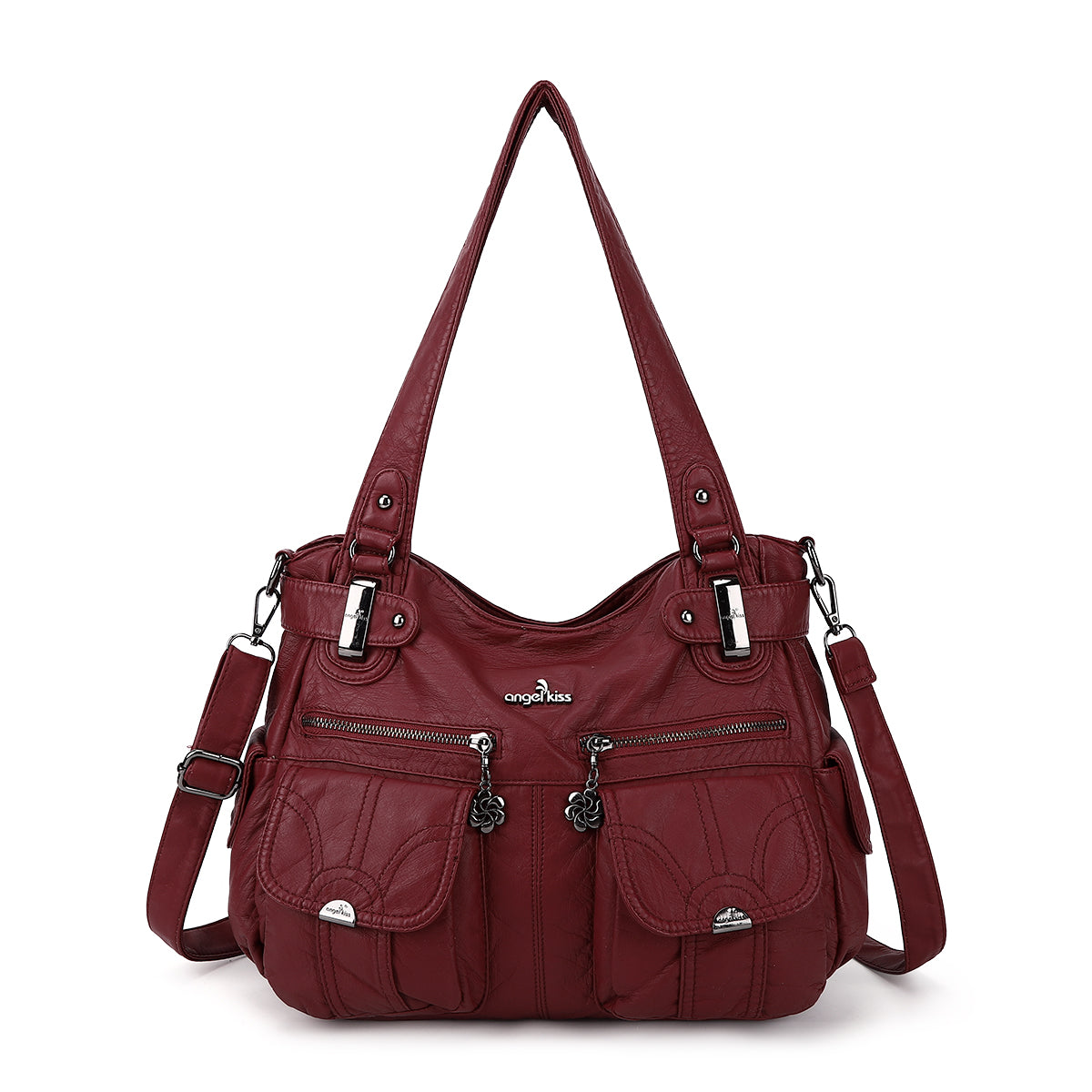 Textured Multi-Pocket Shoulder Bag | Angelkiss – Angel Kiss