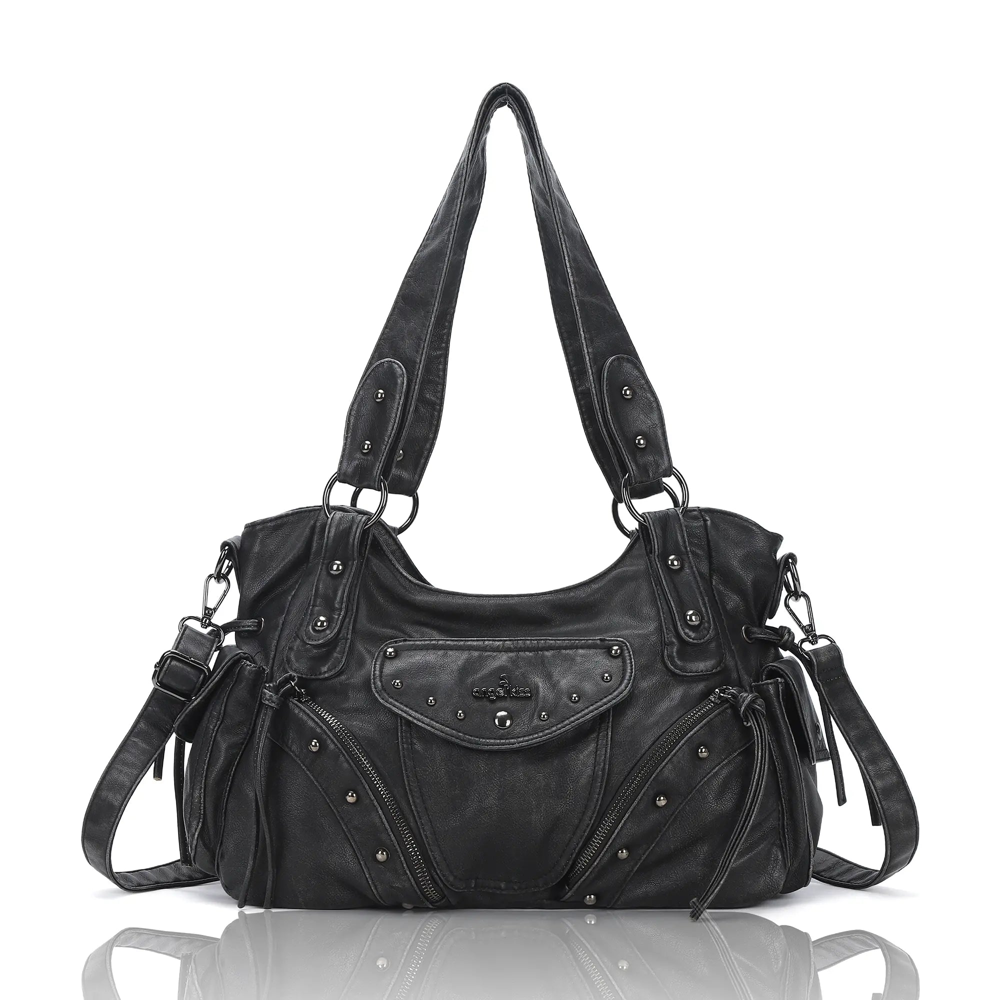 Faded Violet Vegan Leather Tote / Crossbody Bag