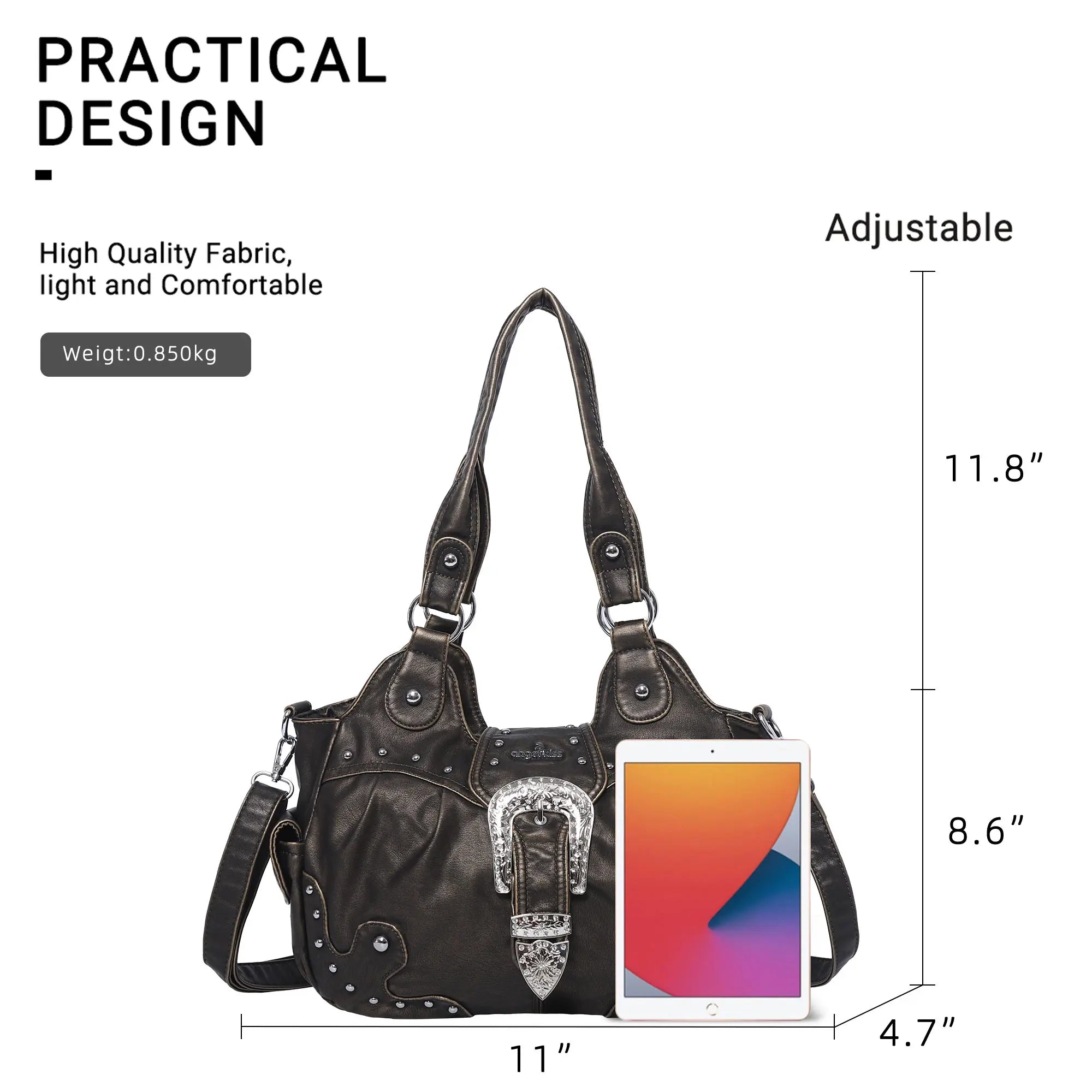 Ladies exquisite chic denim handbag satchel | Angel kiss