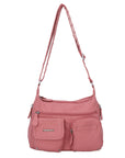 Small Plaid Washed PU Leather Multi-Pocket Crossbody Bag