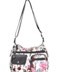 Oil painting tie-dye wash leather crossbody bag