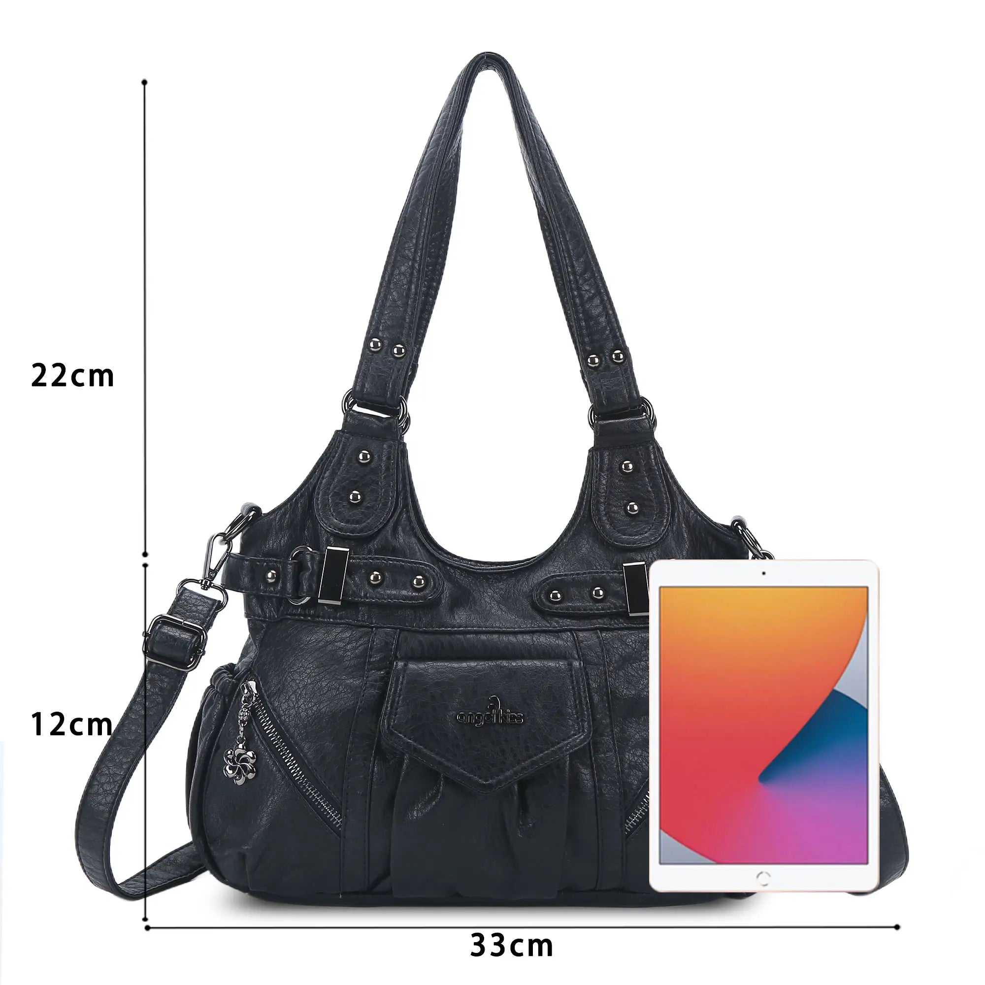Multi-Pocket Vegan Leather Tote Crossbody Bag | 5 Colors Available Multi-Pocket Vegan Leather Tote Crossbody Bag | 5 Colors Available