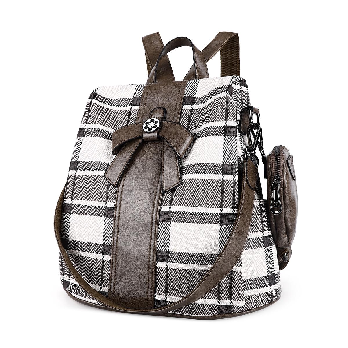 Tie dye checked daily lightweight backpack-Angelkiss Bag