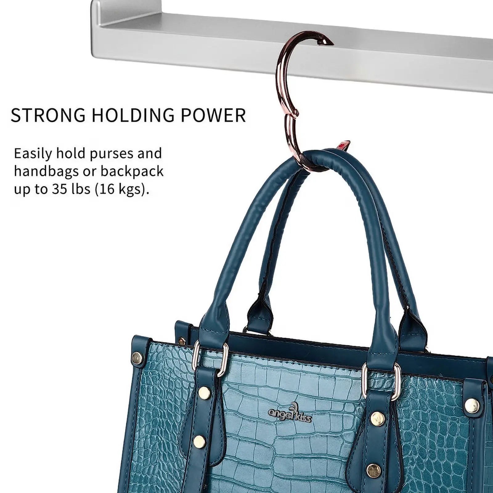Angelkiss Instant "No-Drop" Metal Bag Hanger (Anti-Slip Design)