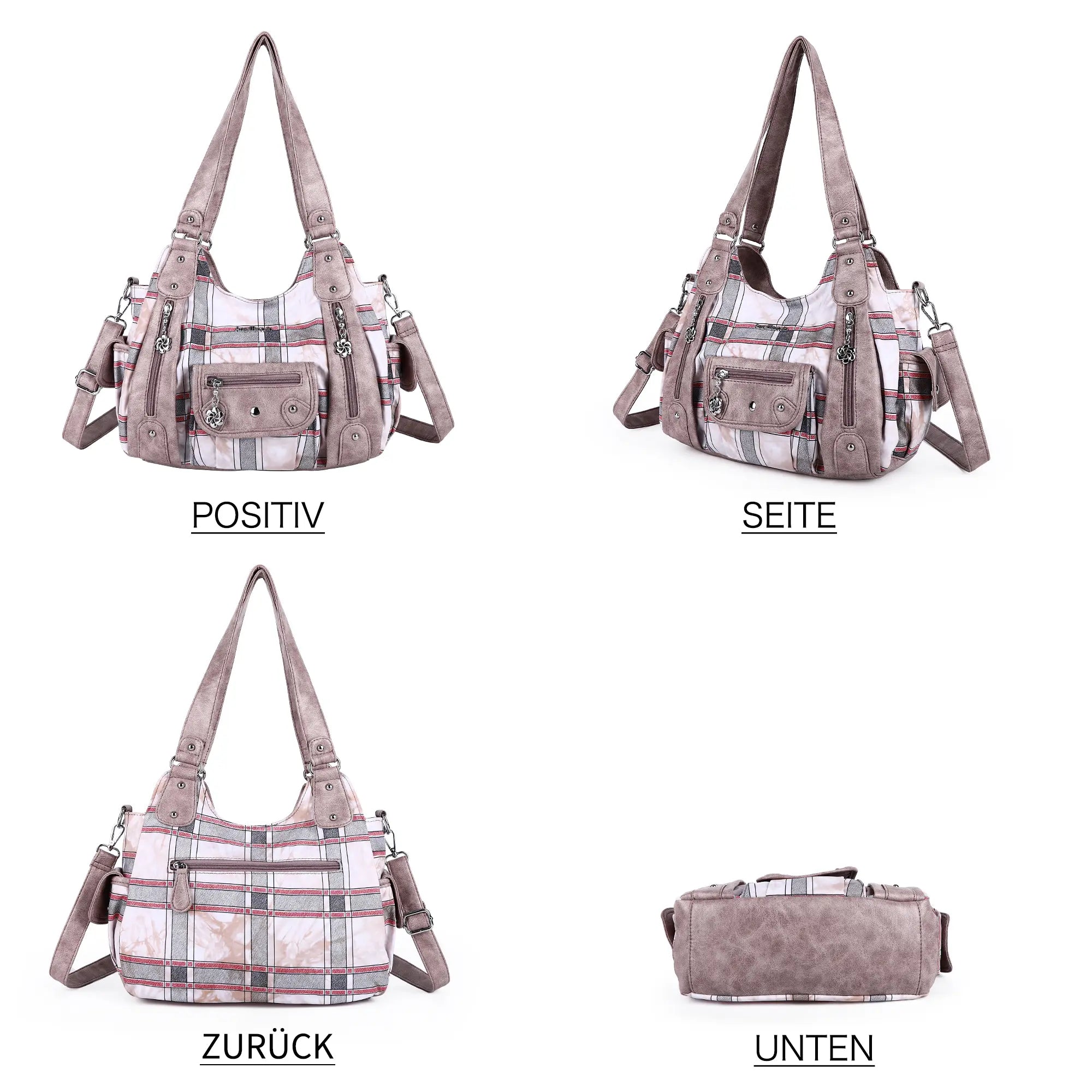 Tie-dye absorbent PU leather shoulder bag for women