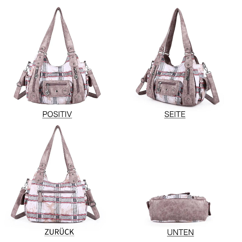 Tie-dye absorbent PU leather shoulder bag for women