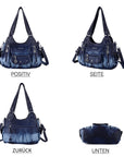 Tie-dye absorbent PU leather shoulder bag for women