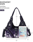 Tie-Dye Shoulder Bag Large Hobo Bag