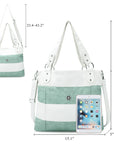 Soft Washed PU Leather Shoulder Crossbody Handbags