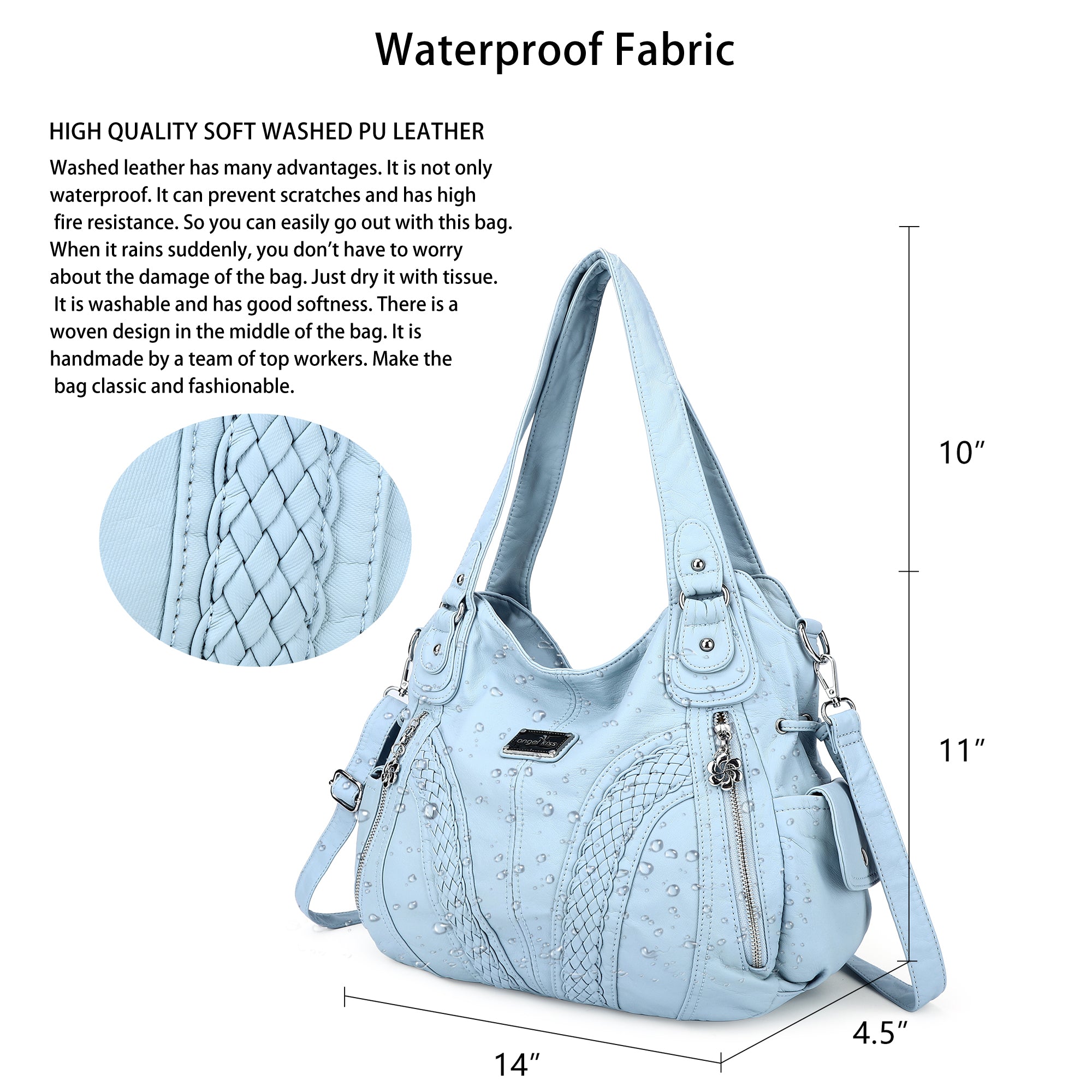 washed roomy Daily women Waterproof unique hobo handbag