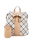 fashion plaid daily lightweight backpack