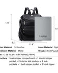 Wash water pu leather large capacity multi-functional backpack