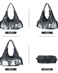 Tie-Dye Shoulder Bag Large Hobo Bag