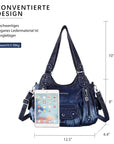 Tie-dye absorbent PU leather shoulder bag for women