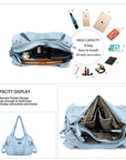 washed roomy Daily women Waterproof unique hobo handbag