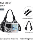 Women  handbag with High Quality Washed PU Multi-function Bag