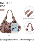 Women  handbag with High Quality Washed PU Multi-function Bag