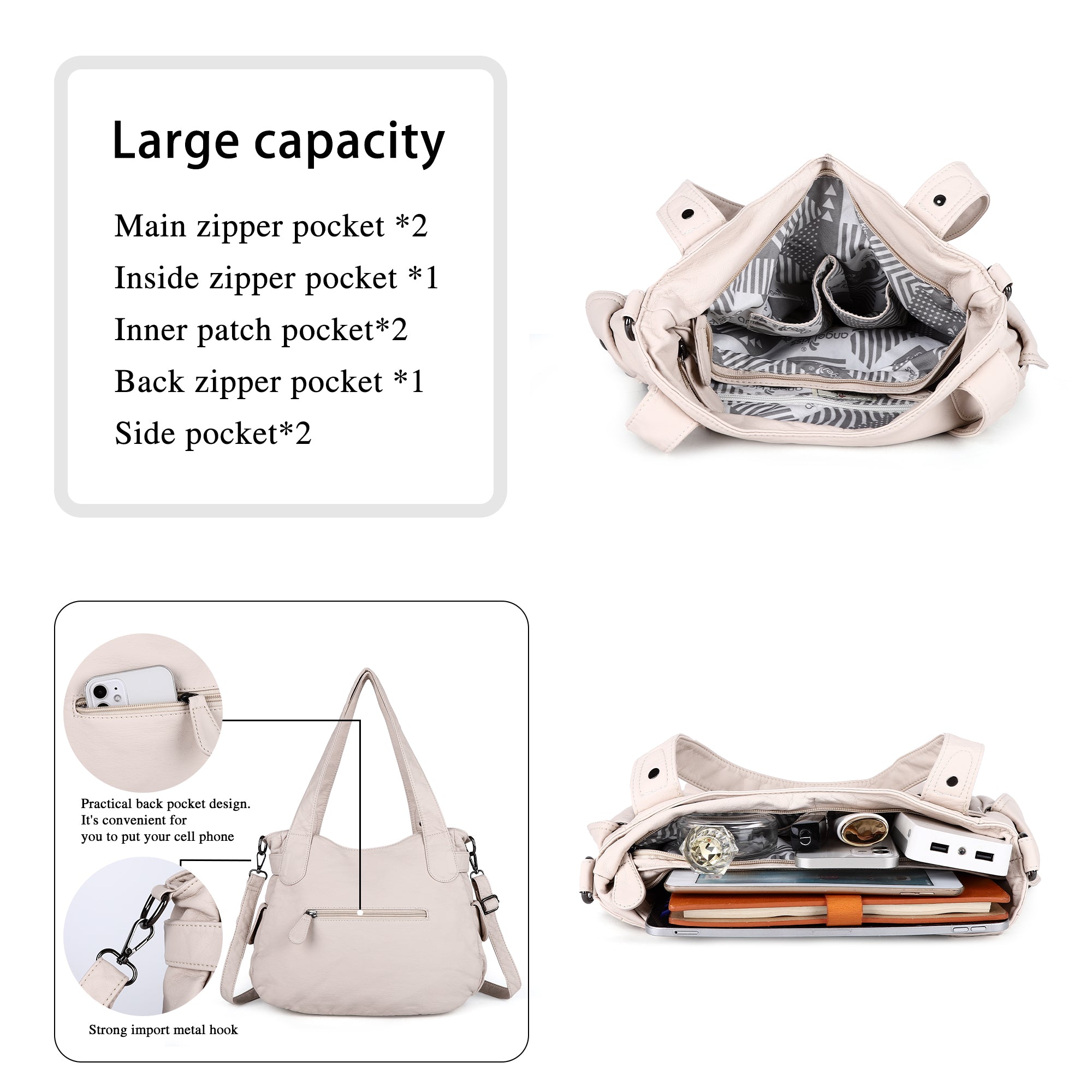 Fashionable  Handbags Women Tote Shoulder Top Handle Satchel Hobo Bags