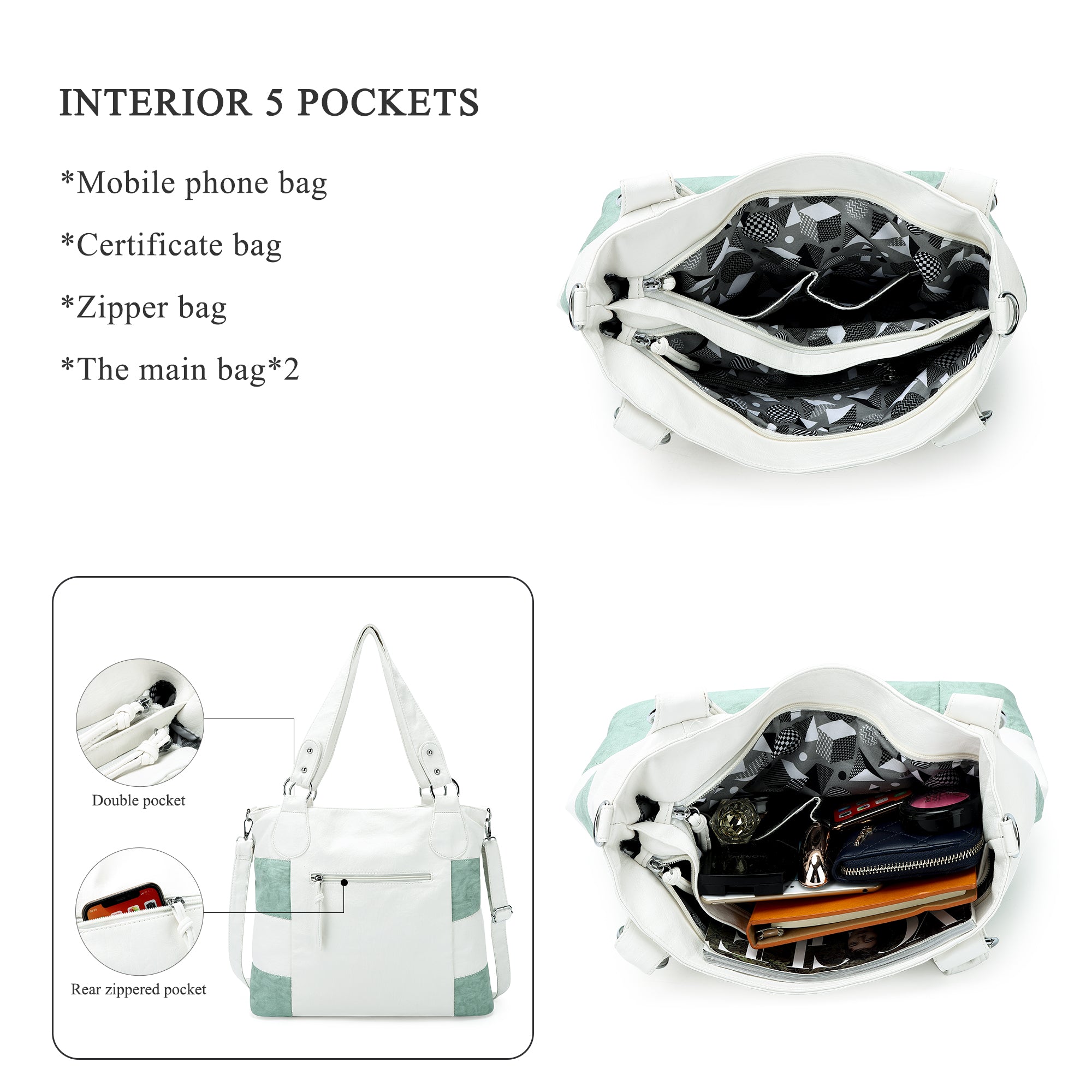 Soft Washed PU Leather Shoulder Crossbody Handbags