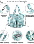 Large Muti-Pocket Women tie-dye Hobo Shoulder Bag