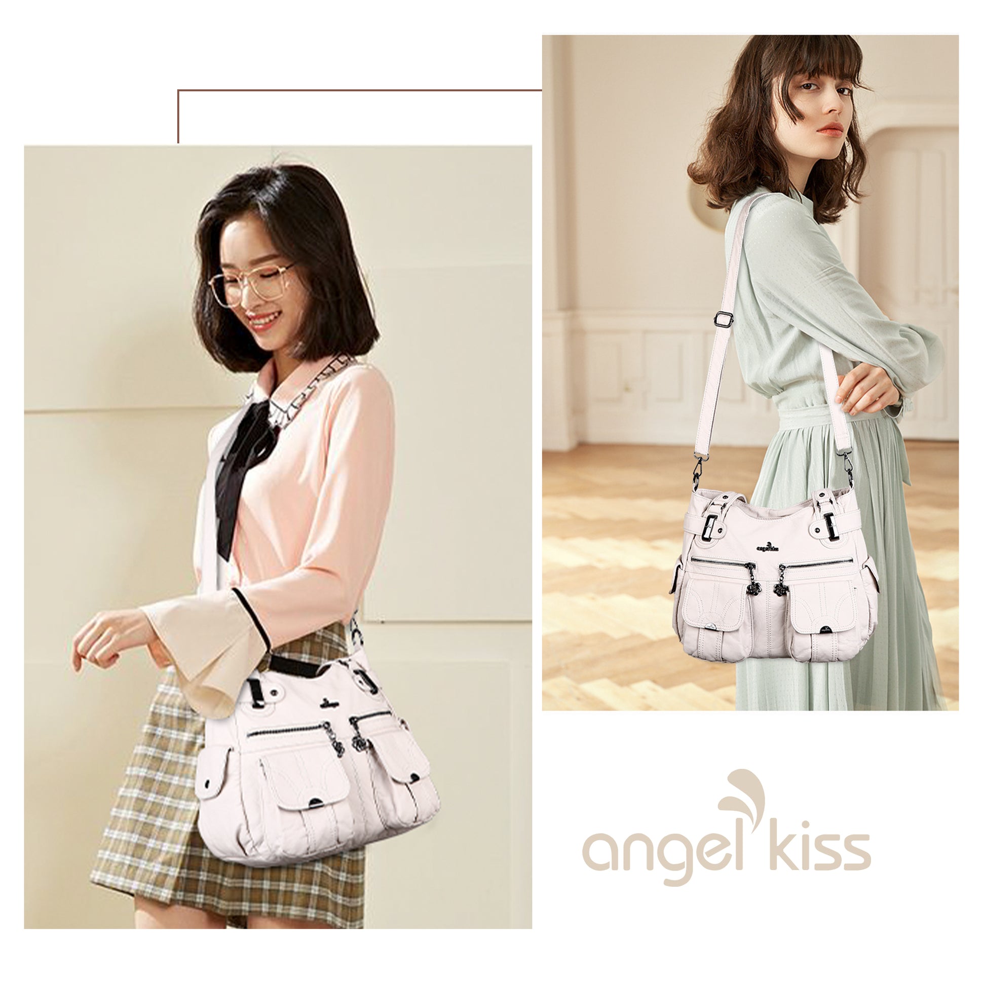 Fashionable  Handbags Women Tote Shoulder Top Handle Satchel Hobo Bags-Angelkiss Bag