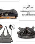 Fashionable Large Capacity Hobo Bag | Angelkiss Bag