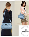 Women  handbag with High Quality Washed PU and Multi-pack