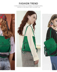 pu leather detachable shoulder strap backpack/crossbody bag