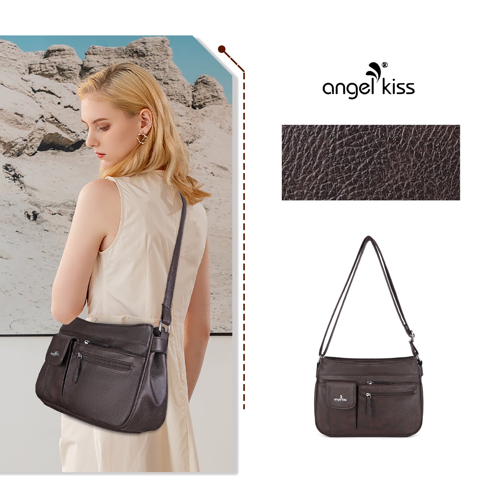 Stylish Daily Lightweight  women  LuxuryCrossbody Bag | Angel Kiss bag