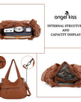 Fashionable Large Capacity Hobo Bag | Angelkiss Bag