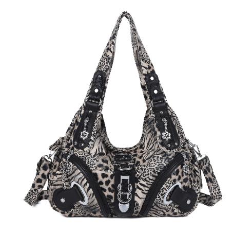 Hobo Leopard print Shoulder  Handbag-Angelkiss Bag