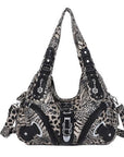 Hobo Leopard print Shoulder  Handbag-Angelkiss Bag