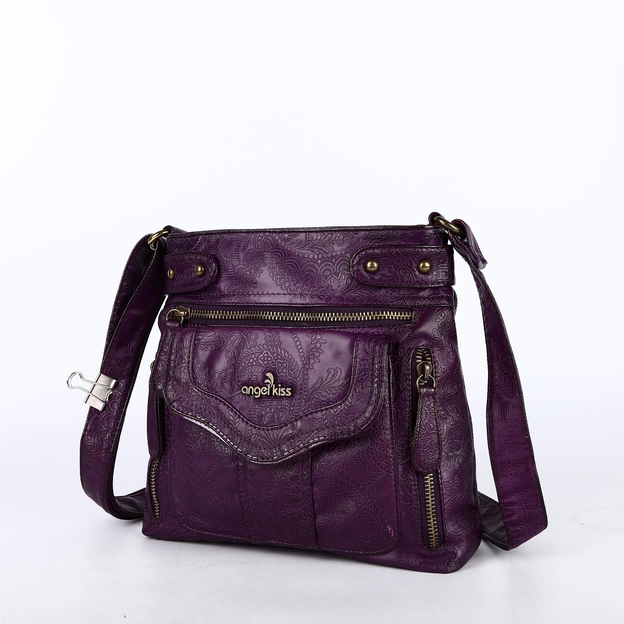 Women&#39;s black vintage crossbody bag