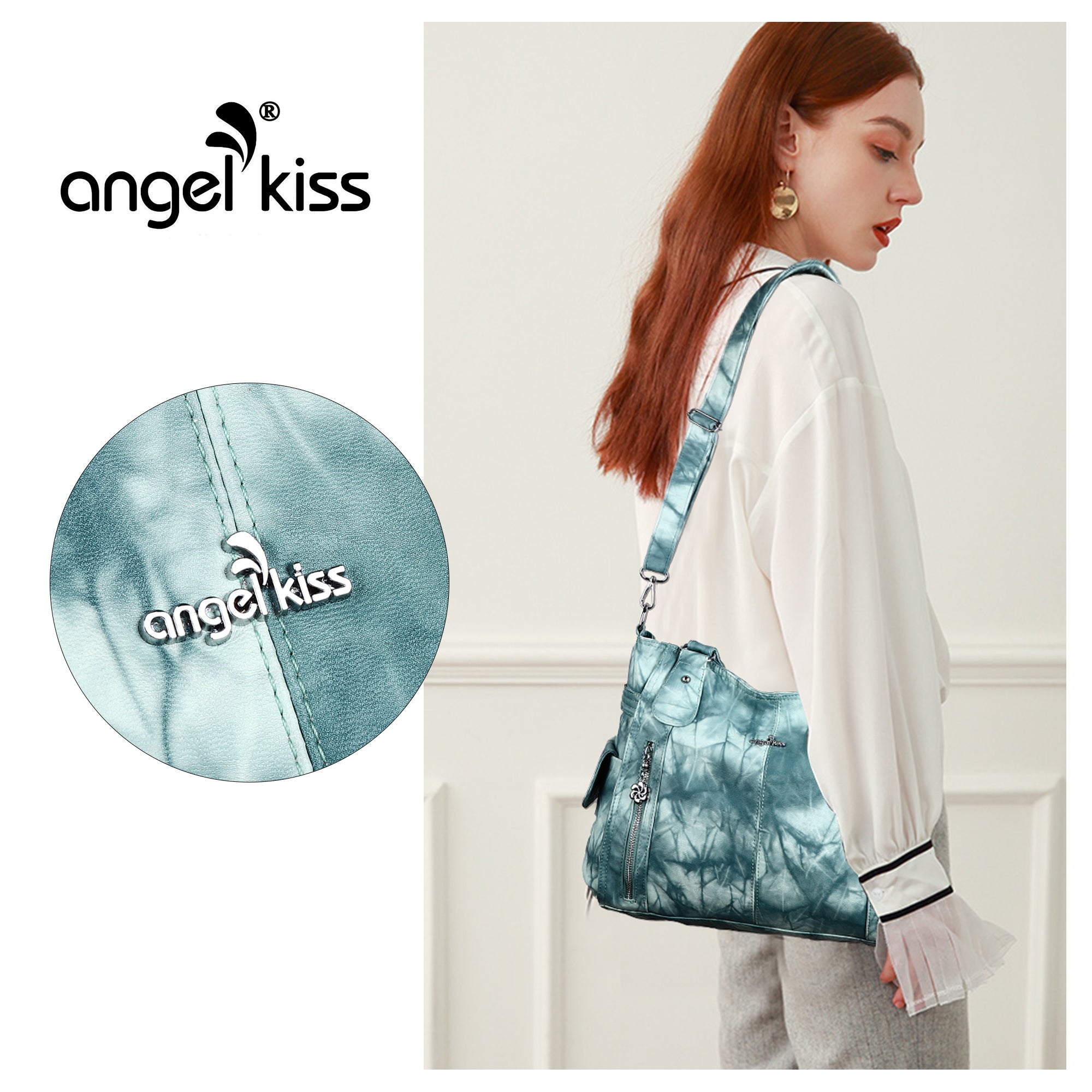 Angel Kiss lady tie-dye handbag