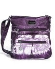 Women's washed tie-dye  vintage crossbody bag