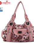 Women  handbag with High Quality Washed PU Multi-function Bag