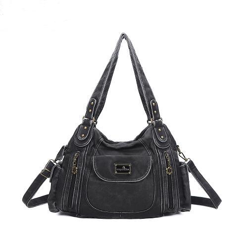 Women  handbag with High Quality Washed PU Multi Purpose tote bag