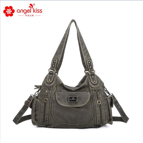 Women  handbag with High Quality Washed PU Multi Purpose tote bag-Angelkiss Bag