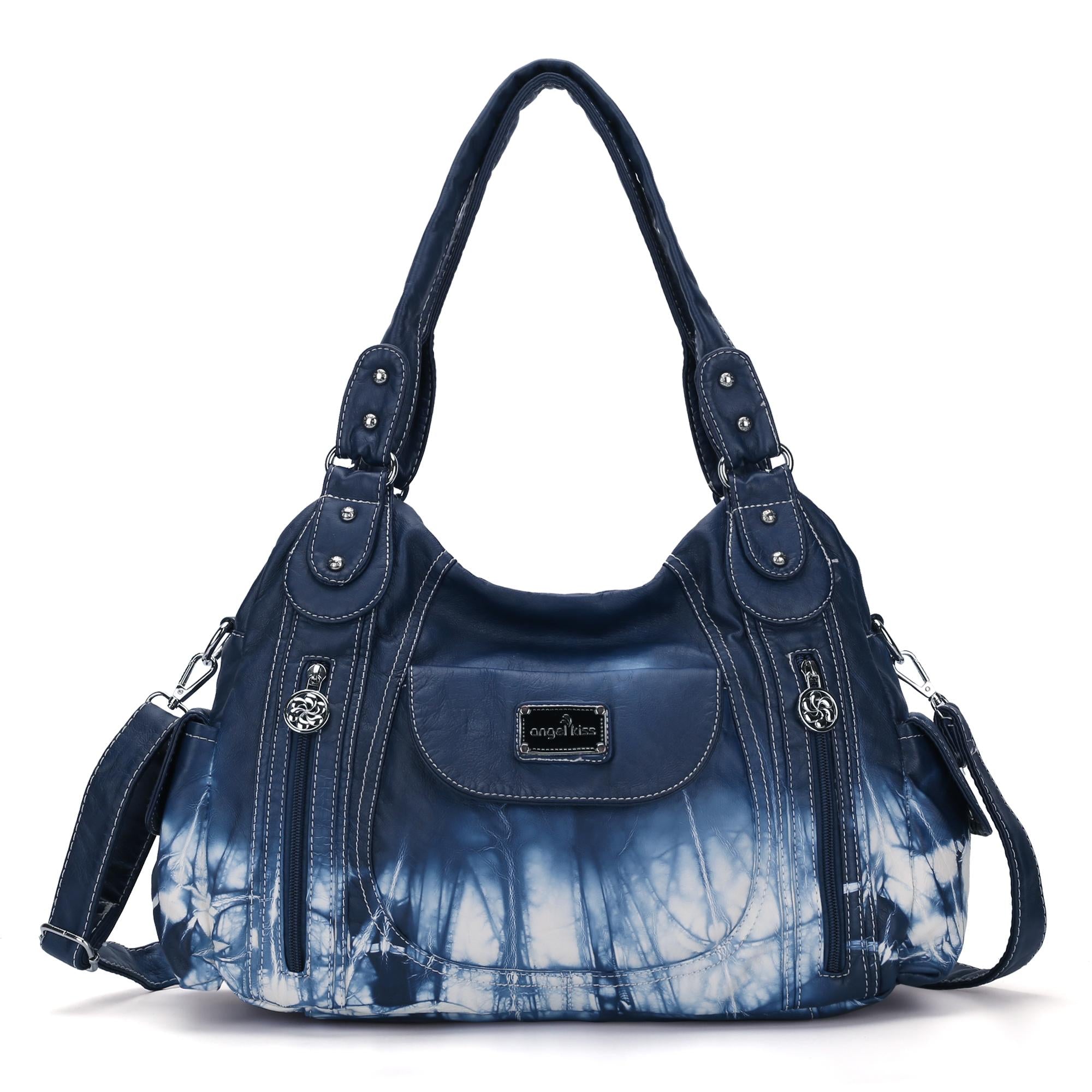Women  handbag with High Quality Washed PU and Multilayer separation-Angelkiss Bag