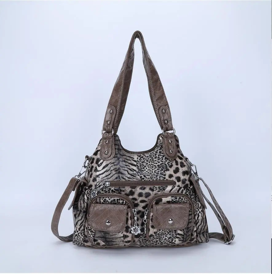 AngelKiss Tie-Dye Artistic Handbag with Crossbody Strap