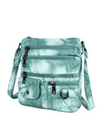 Women's tie-dye vintage pu leather crossbody bag