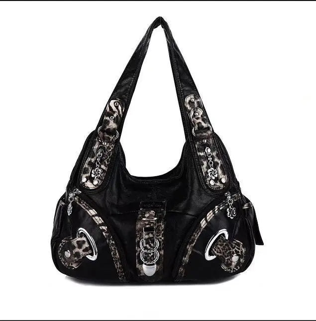 Hobo Bum Shoulder Bag, wash nylon leopard multi-purpose design shoulder bag