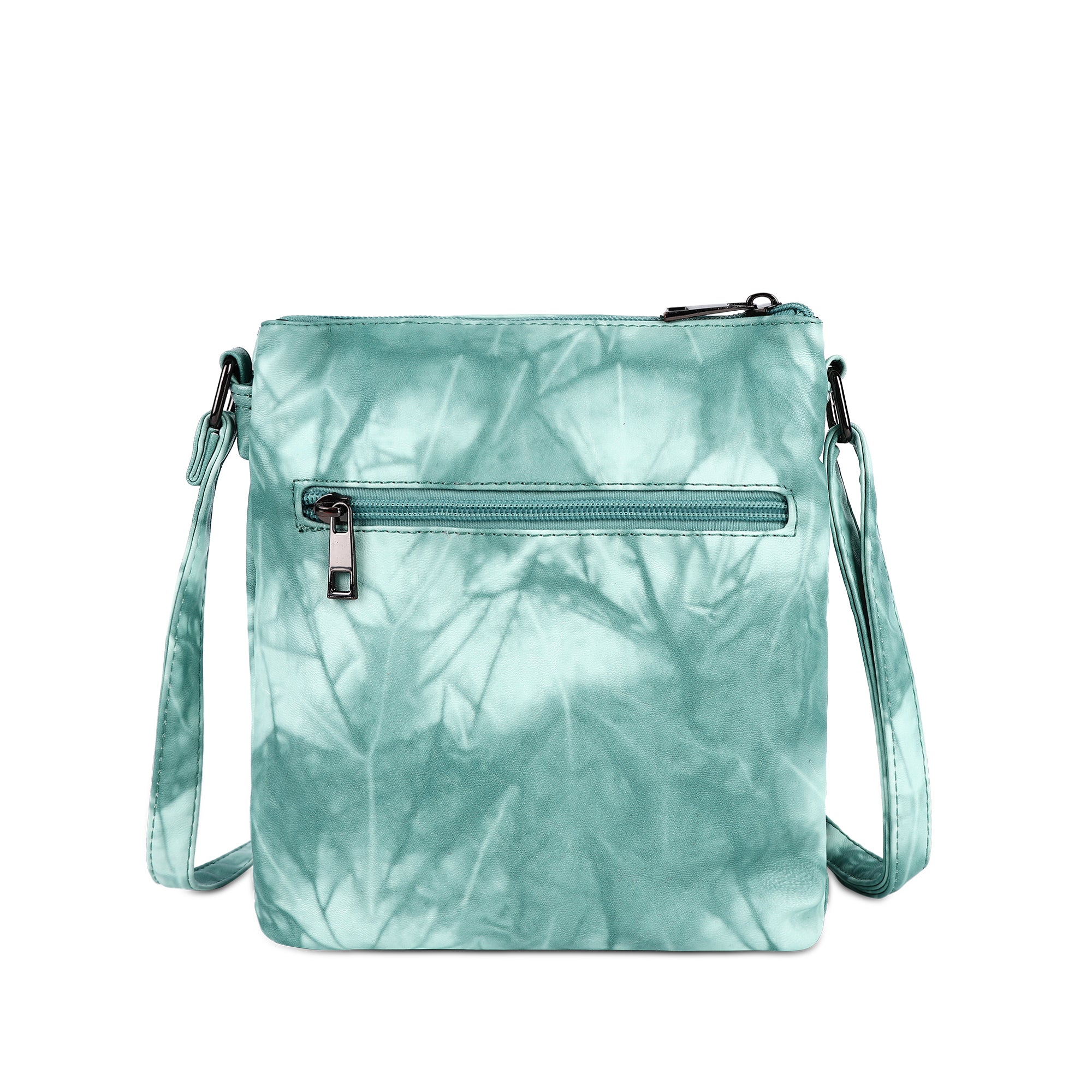 Women&#39;s tie-dye vintage pu leather crossbody bag