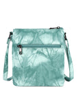 Women's tie-dye vintage pu leather crossbody bag